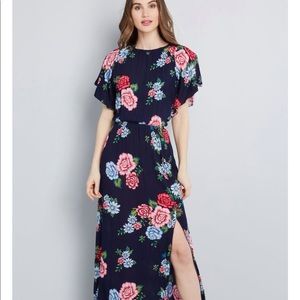 Floor length floral maxi dress